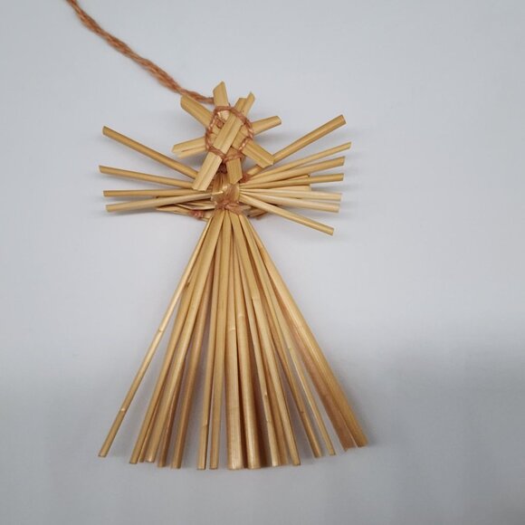 Vintage Christmas Ornaments Handmade Angel Ornaments Lot Straw Haiti - Picture 8 of 8